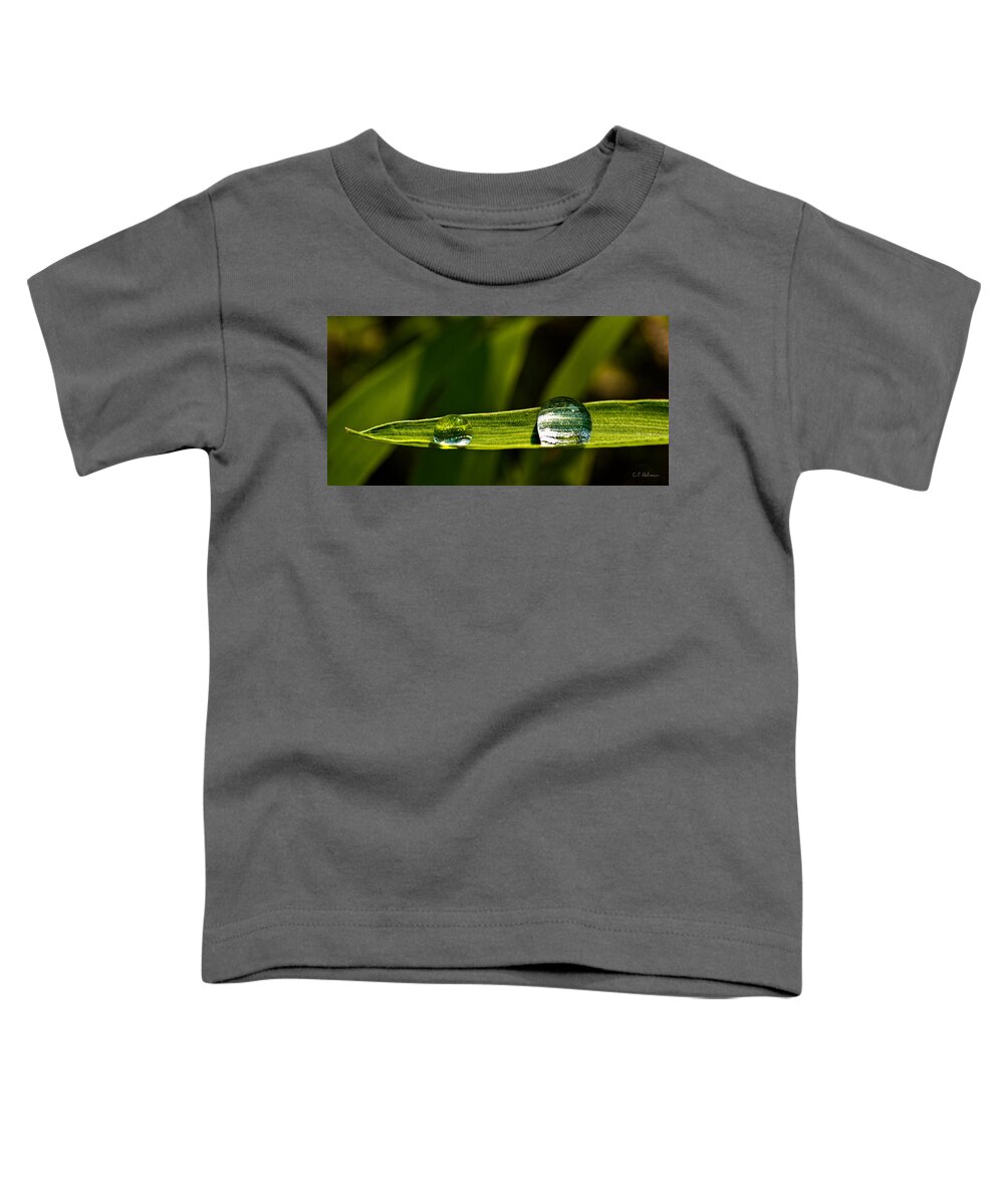 Grass Toddler T-Shirt featuring the photograph Two Drops by Christopher Holmes