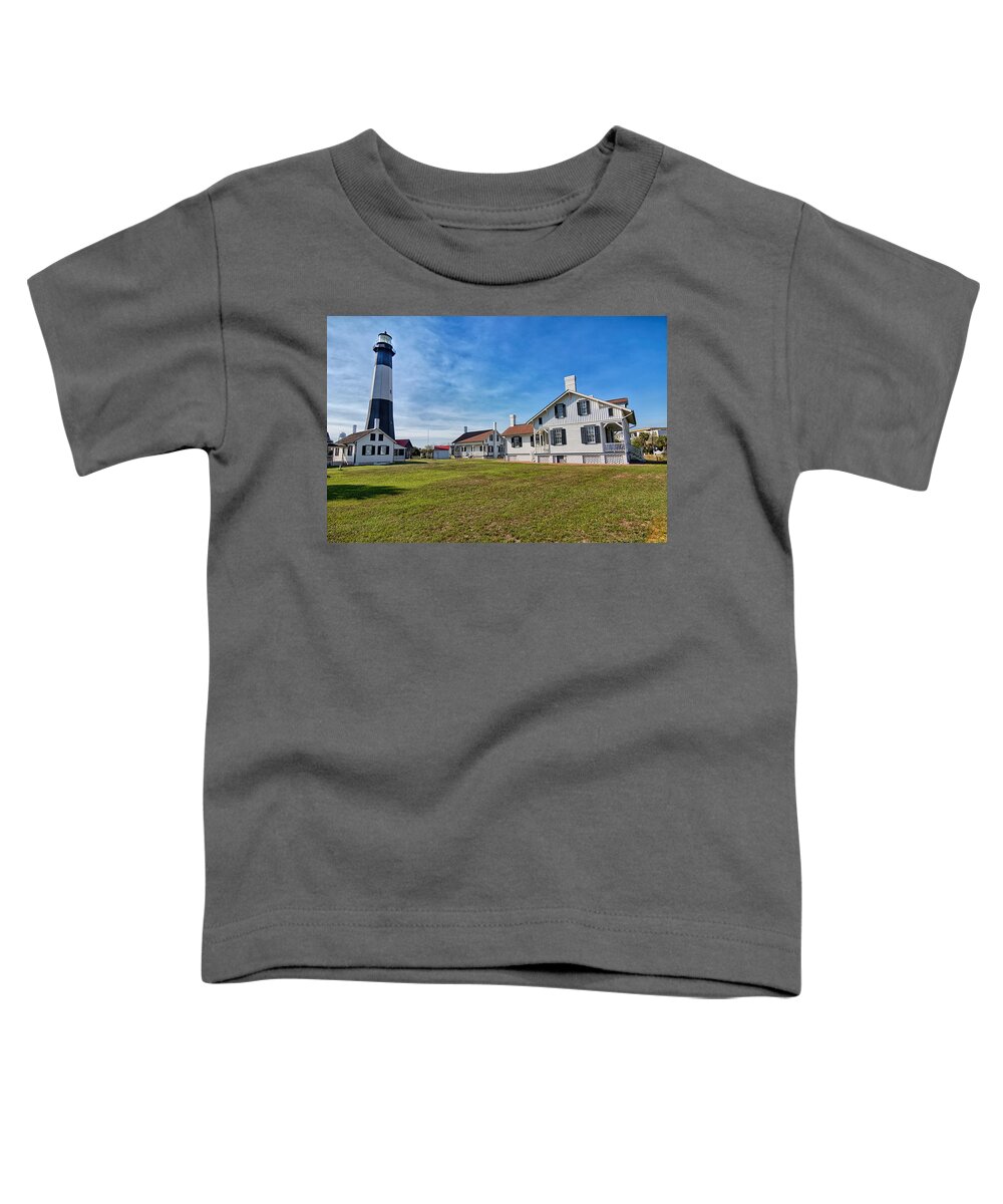 Lighthouse Toddler T-Shirt featuring the photograph Tybee Island Light Station by Kim Hojnacki