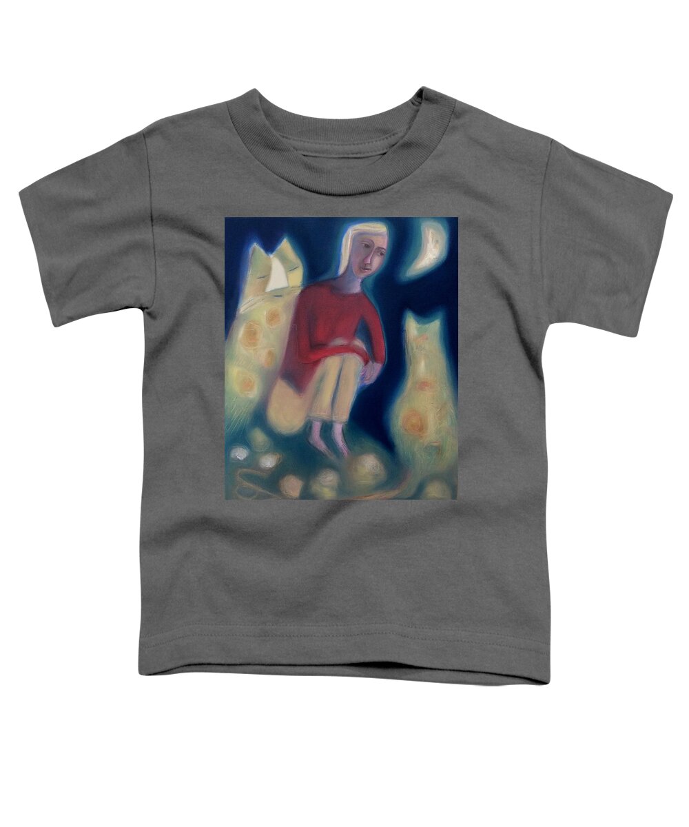 Oil Painting On Canvas Toddler T-Shirt featuring the painting Up on Cat hill by Suzy Norris