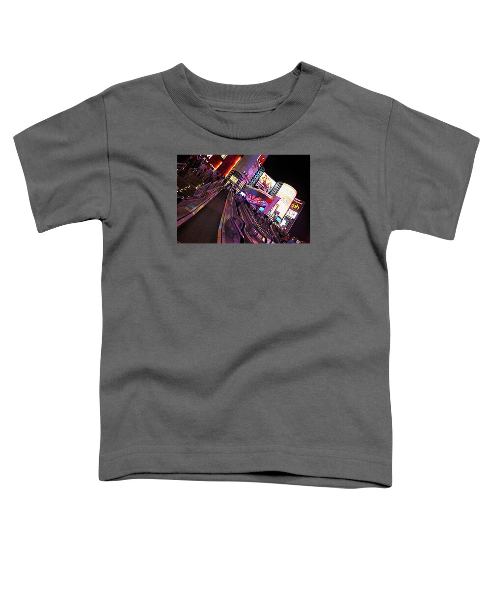 Las Vegas Toddler T-Shirt featuring the photograph Vegas Nightlife by Deborah Penland