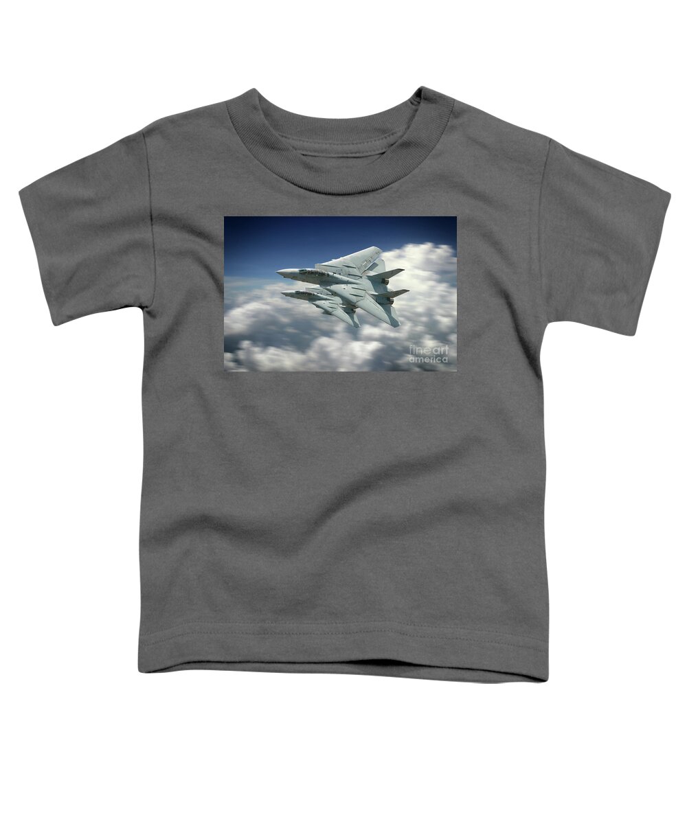 F-14 Tomcat Toddler T-Shirt featuring the digital art VF-101 Grim reapers by Airpower Art