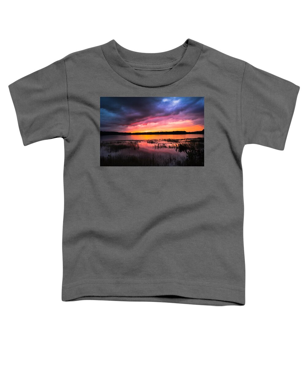 Sunset Toddler T-Shirt featuring the photograph Vibrant by Parker Cunningham