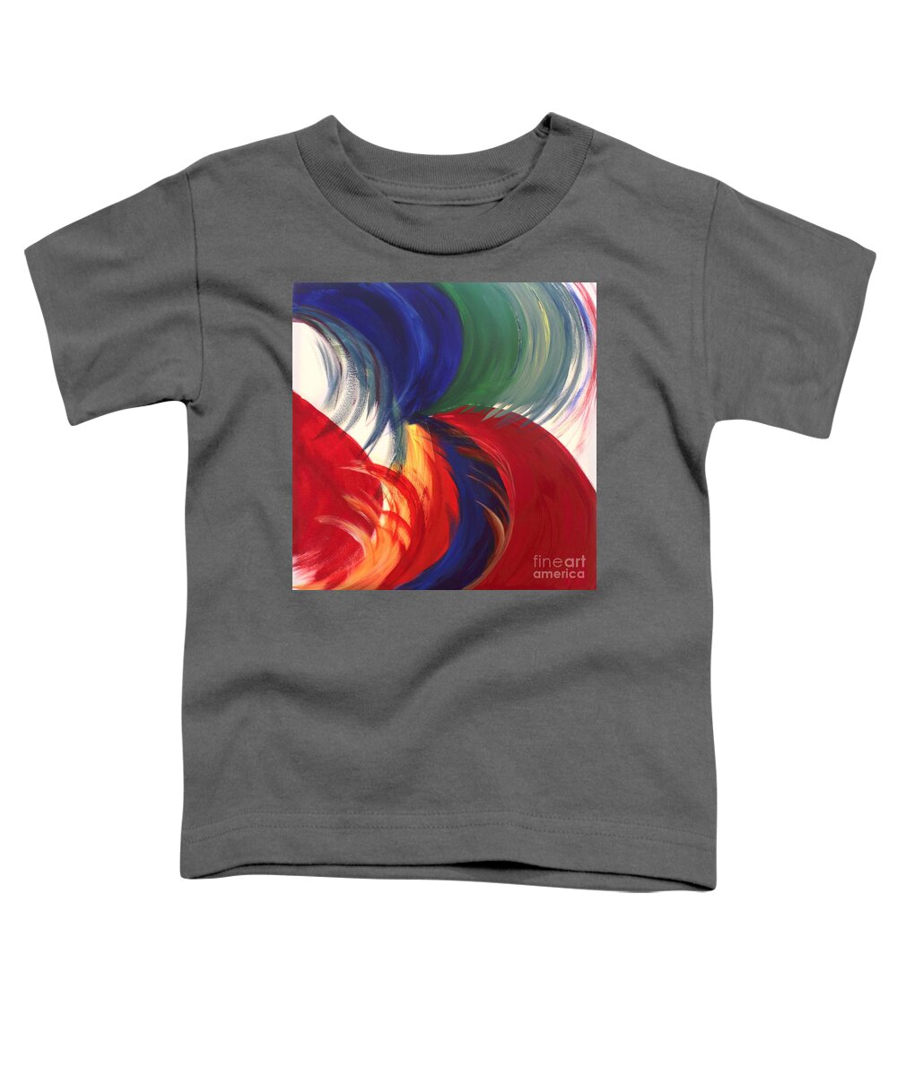 Vibrant Waves Toddler T-Shirt featuring the painting Freedom by Sarahleah Hankes