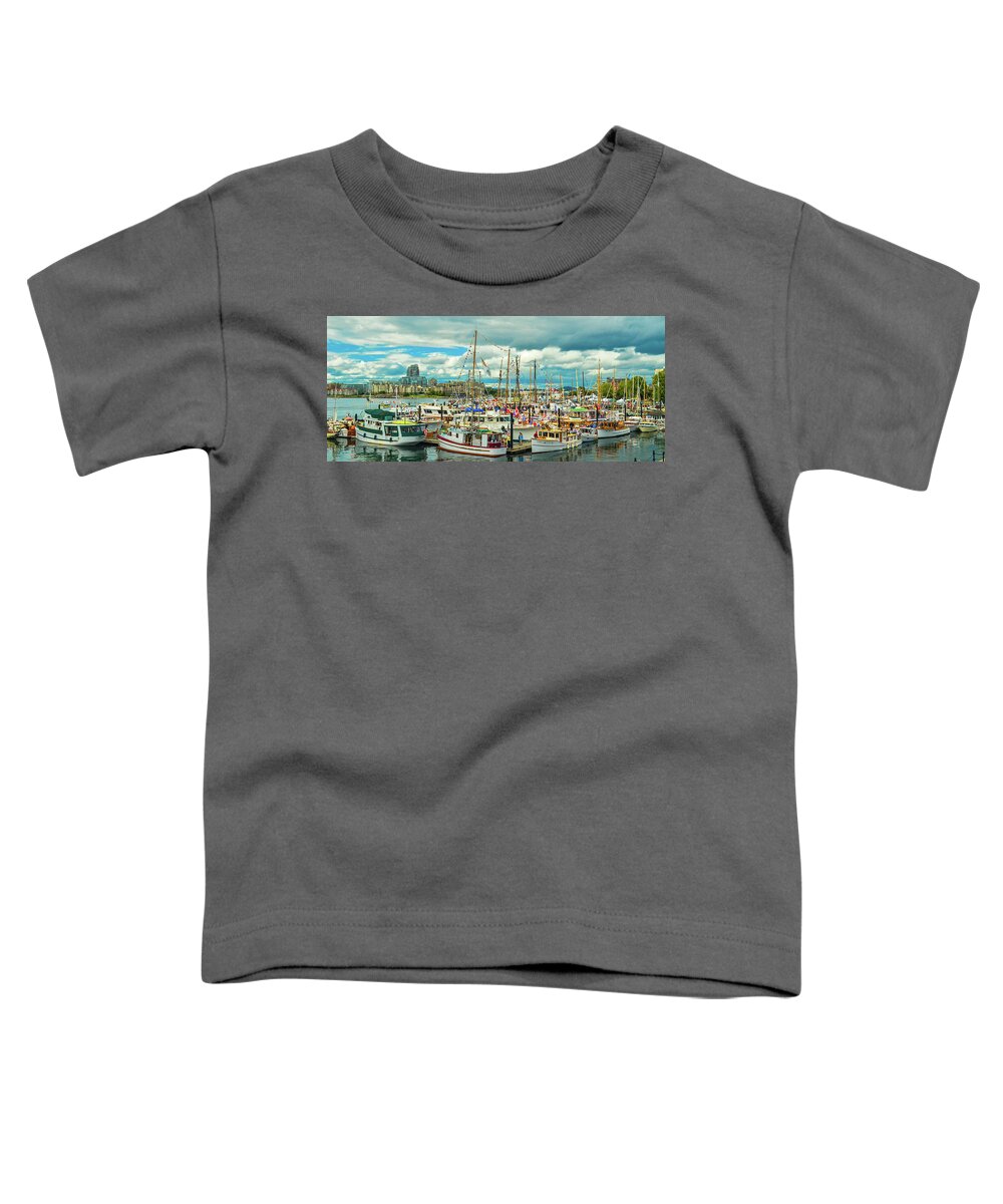 Seascape Toddler T-Shirt featuring the photograph Victoria Harbor 1 by Jason Brooks