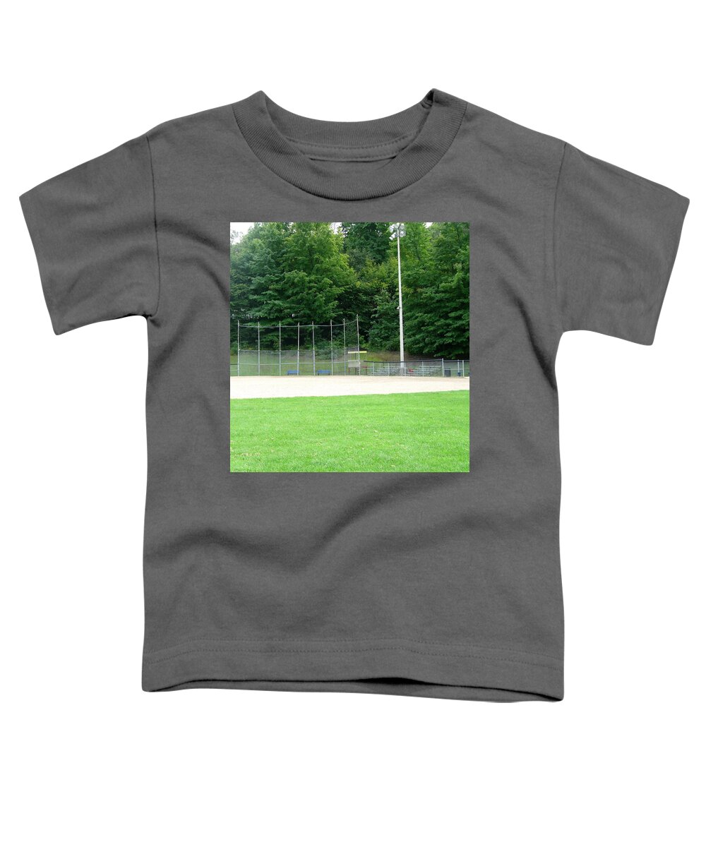 Baseball Toddler T-Shirt featuring the photograph View of the Shortstop by Richard Stanford