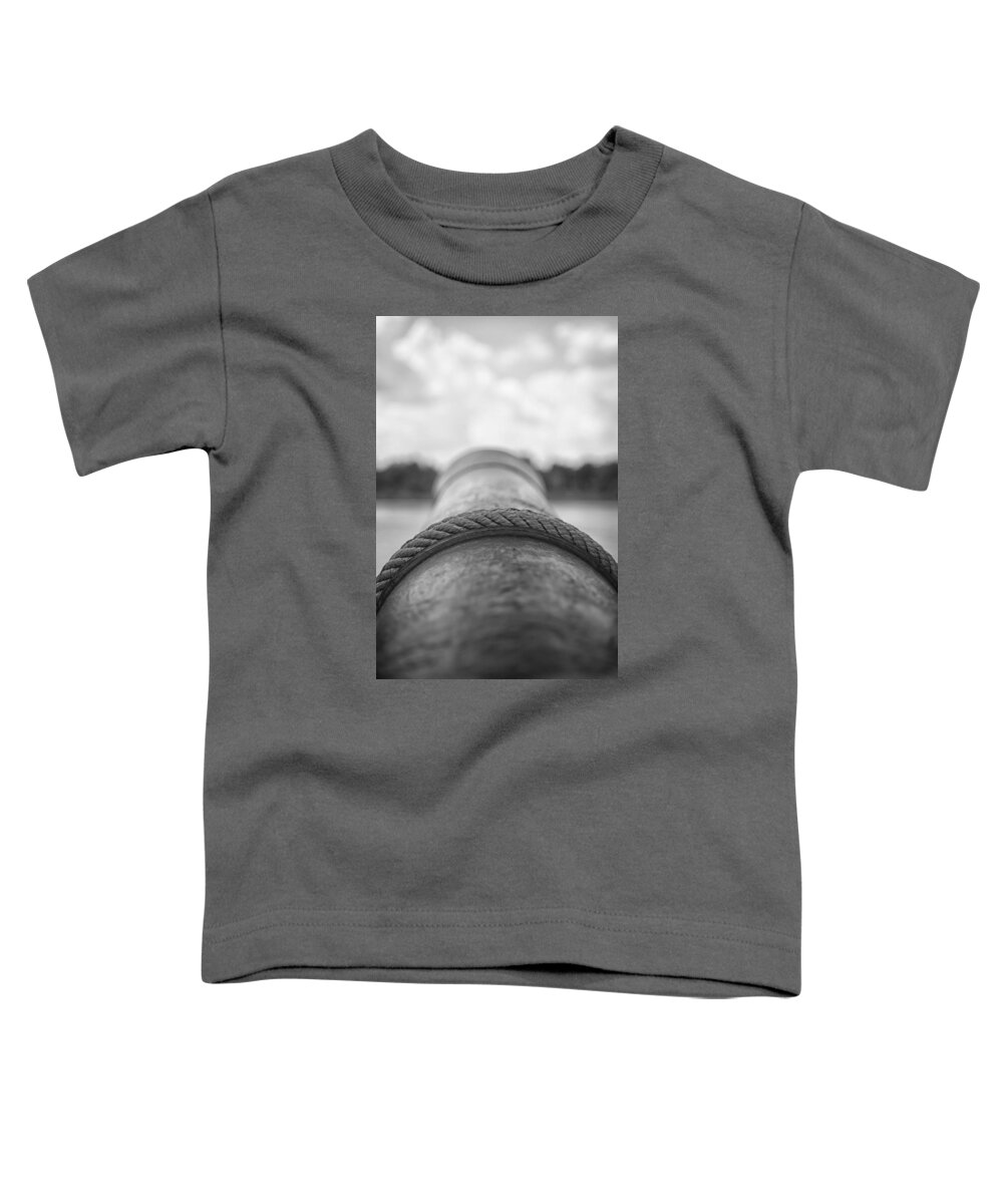 Galleon Toddler T-Shirt featuring the photograph View Through the Gun Port by Bob Decker