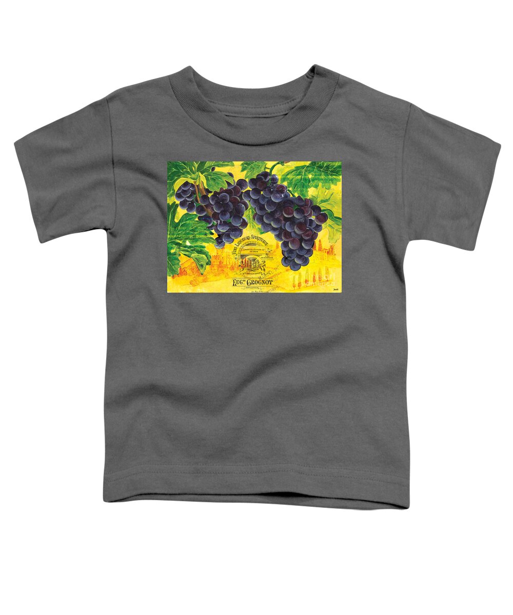 Grapes Toddler T-Shirt featuring the painting Vigne De Raisins by Debbie DeWitt