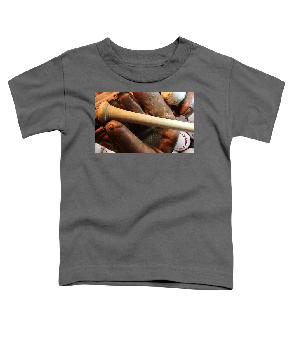 Baseball Toddler T-Shirt featuring the photograph Vintage Baseball by Pat Cook