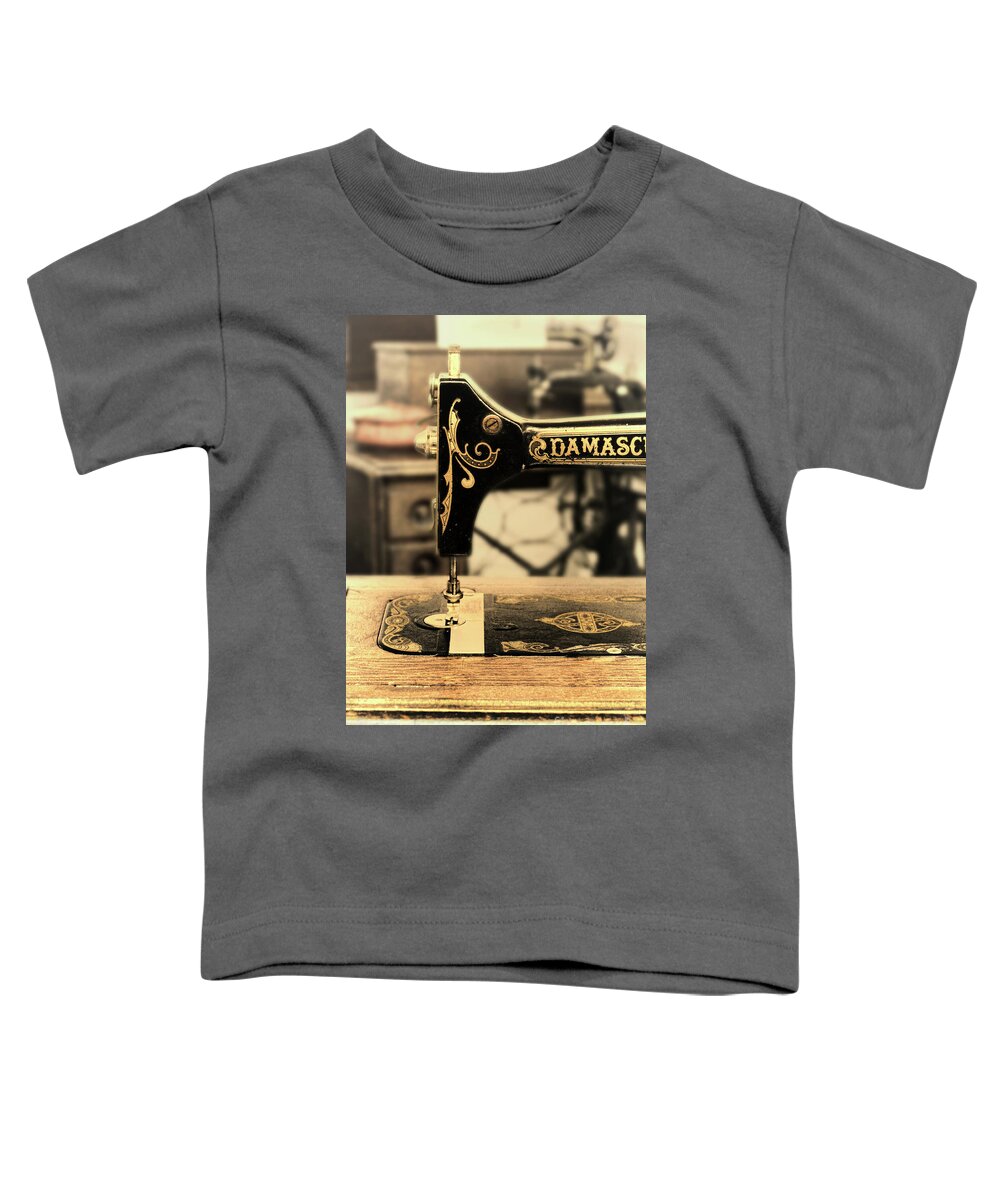 Sewing Toddler T-Shirt featuring the photograph Vintage Sewing Machine by Jill Battaglia