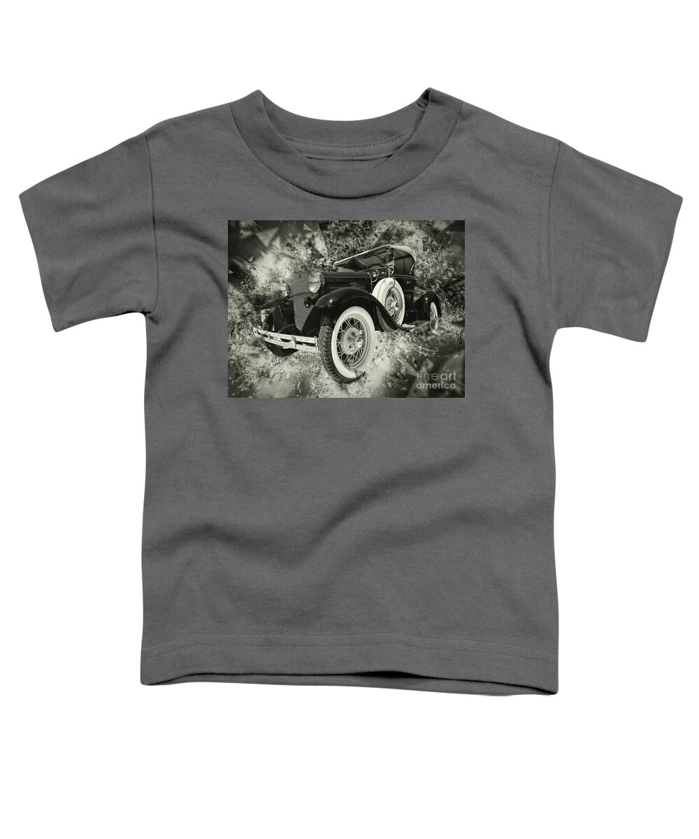 Sevenstyles Toddler T-Shirt featuring the photograph Vintage Shebang BW by Jack Torcello