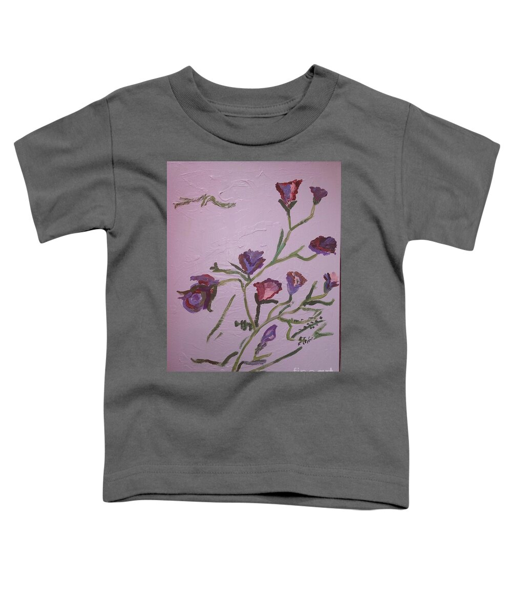 Roses Toddler T-Shirt featuring the painting Violet Elegance by Jennylynd James