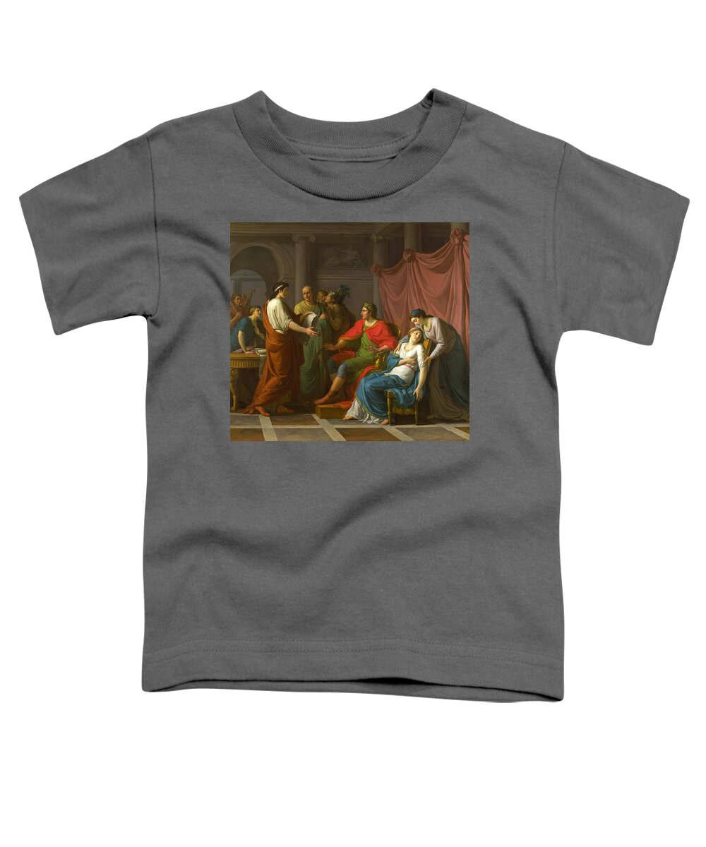 Jean-joseph Taillasson Toddler T-Shirt featuring the painting Virgil reading the Aeneid to Augustus and Octavia by Jean-Joseph Taillasson