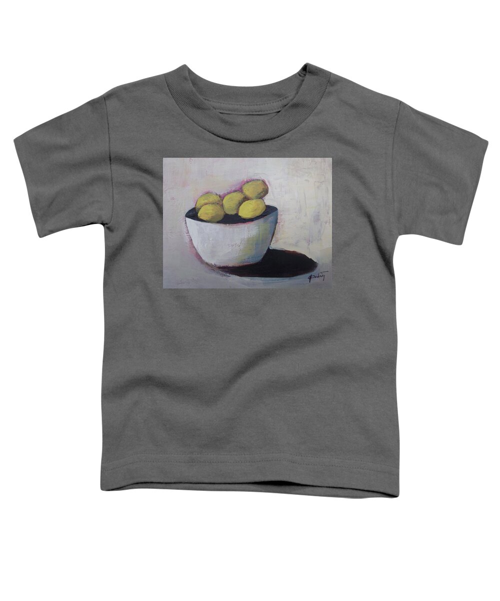 Abstract Toddler T-Shirt featuring the painting Vitamins in Bowl by Vesna Antic