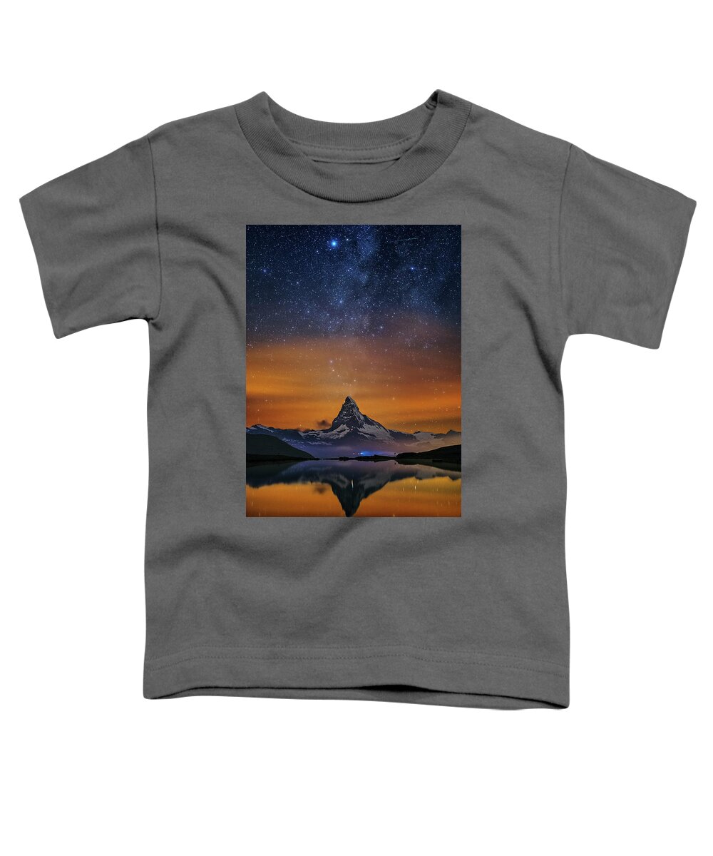 Matterhorn Toddler T-Shirt featuring the photograph Volcano Fountain by Ralf Rohner