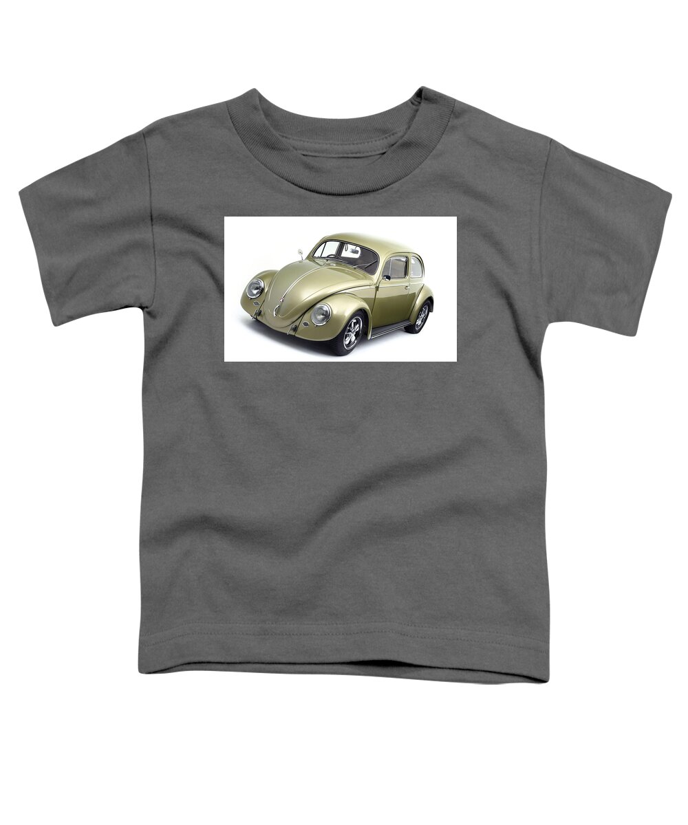 Volkswagen Beetle Toddler T-Shirt featuring the digital art Volkswagen Beetle by Maye Loeser