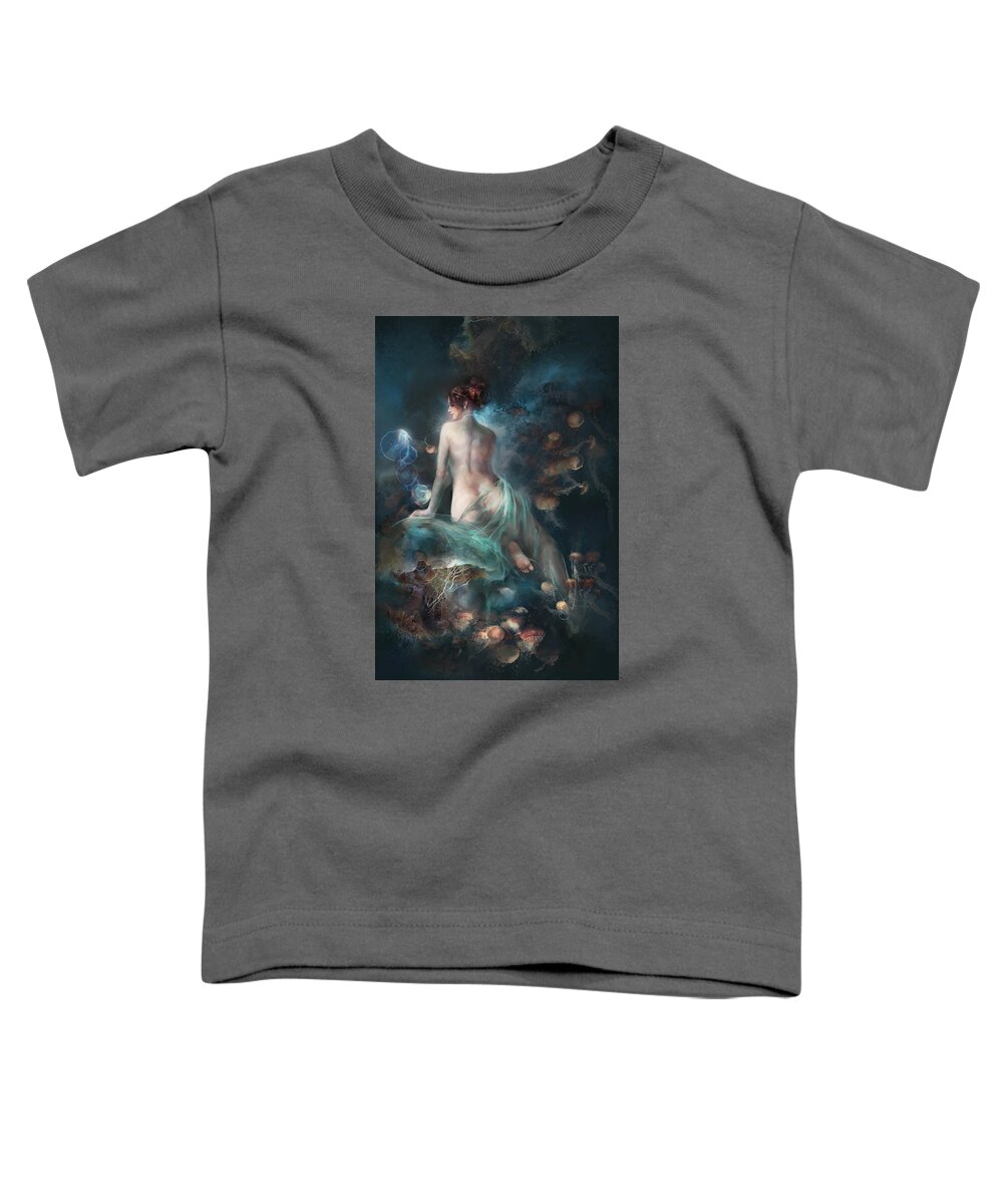 Portrait Toddler T-Shirt featuring the digital art Voyage by Te Hu