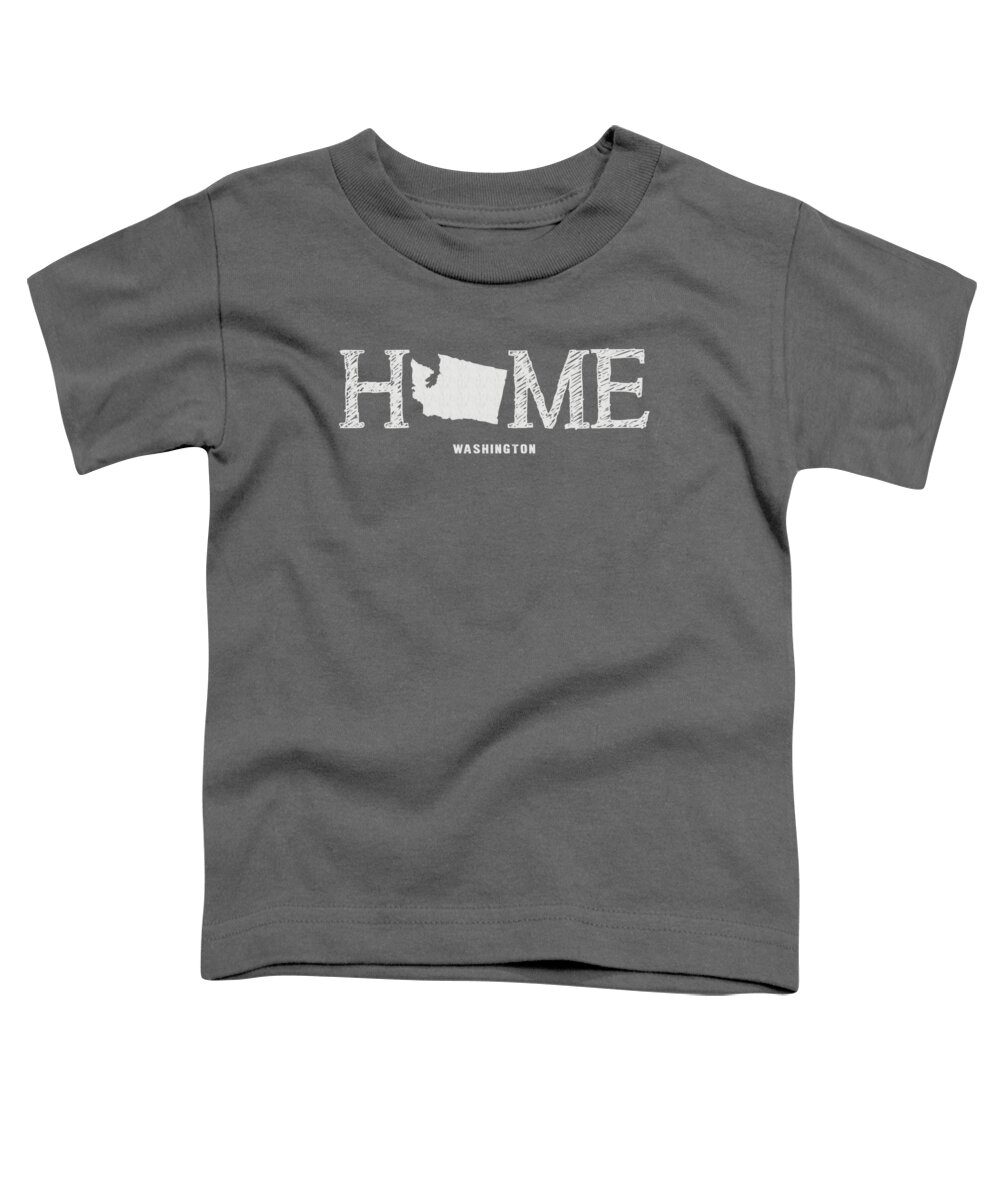 Washington Toddler T-Shirt featuring the mixed media WA Home by Nancy Ingersoll