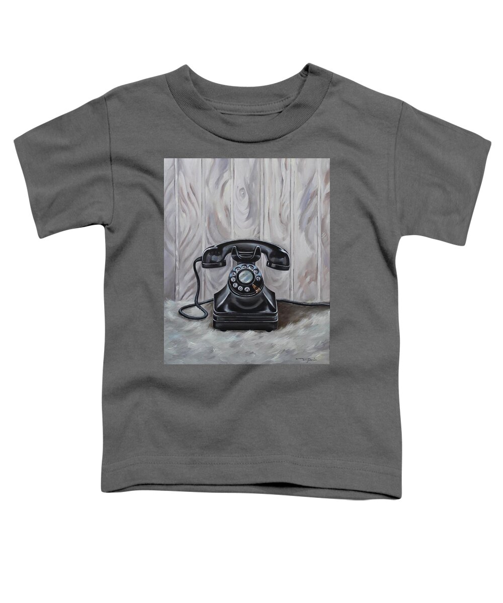 Still Life Toddler T-Shirt featuring the painting Waiting by Rebecca Tecla