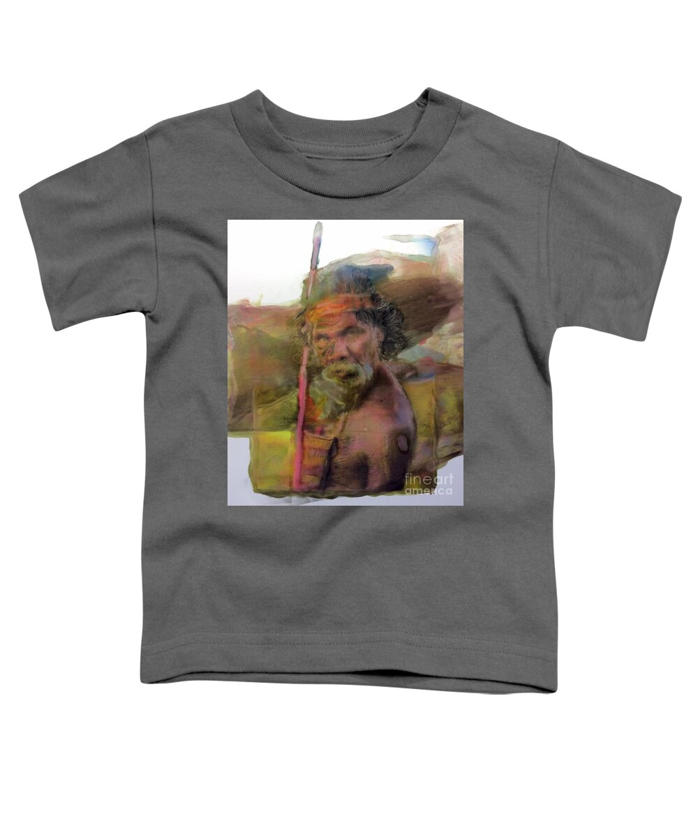 Aboriginal Native New Zealand Australia Global Indigenous Toddler T-Shirt featuring the painting WalkAbout by FeatherStone Studio Julie A Miller