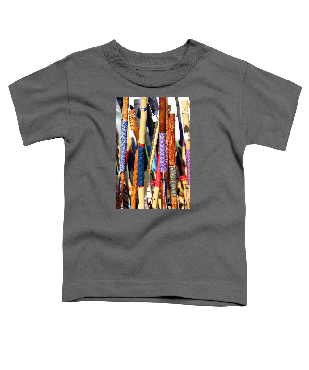 Canes Toddler T-Shirt featuring the photograph Walking Sticks by Jennifer Robin