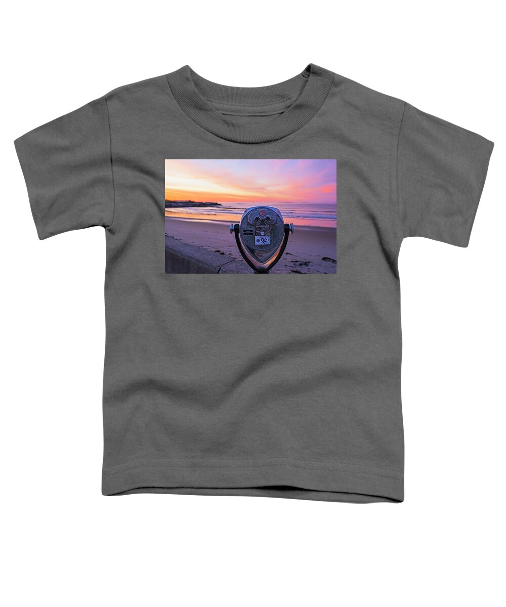 Wallis Toddler T-Shirt featuring the photograph Wallis Sands Beach Sunrise Lookout Rye Nh New Hampshire by Toby McGuire