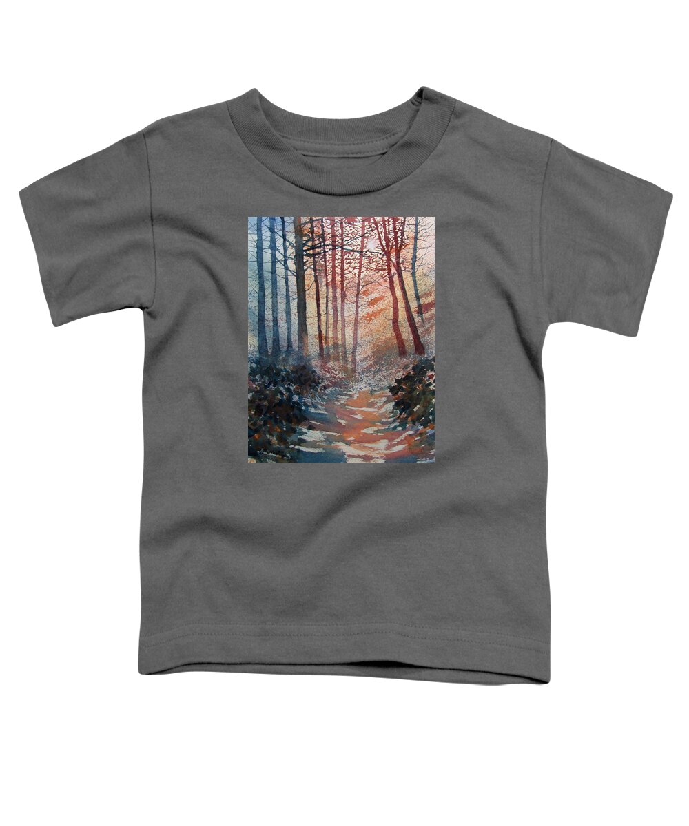 Glenn Marshall Yorkshire Artist Toddler T-Shirt featuring the painting Wander in the Woods by Glenn Marshall