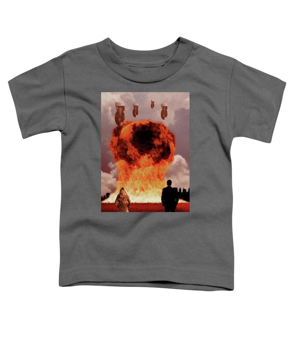 War Toddler T-Shirt featuring the digital art War Hymn by John Haldane