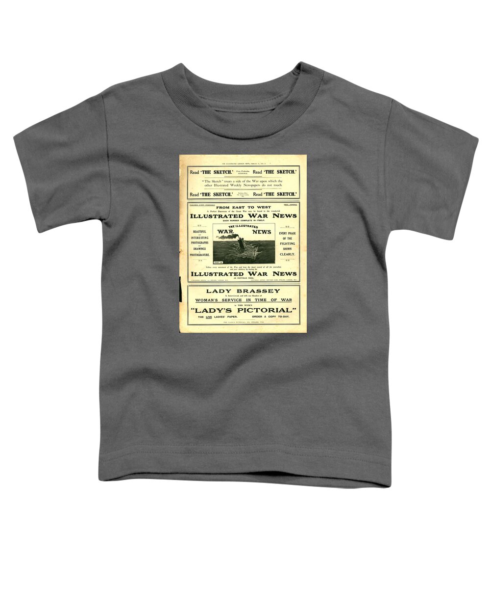 Ship Toddler T-Shirt featuring the photograph War News by Robert Nickologianis