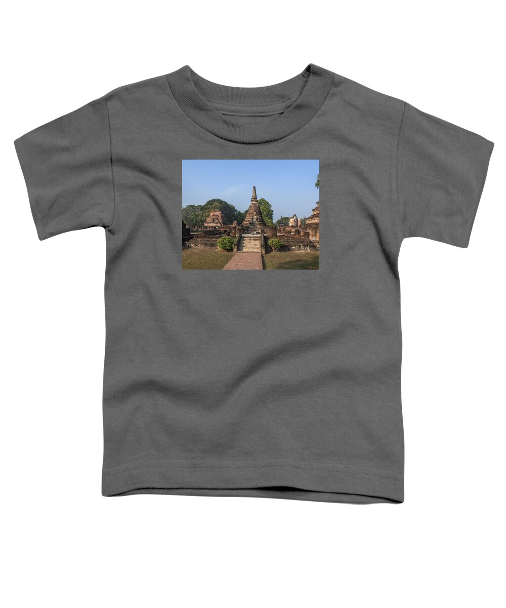 Temple Toddler T-Shirt featuring the photograph Wat Mahathat Wihan and Chedi DTHST0022 by Gerry Gantt