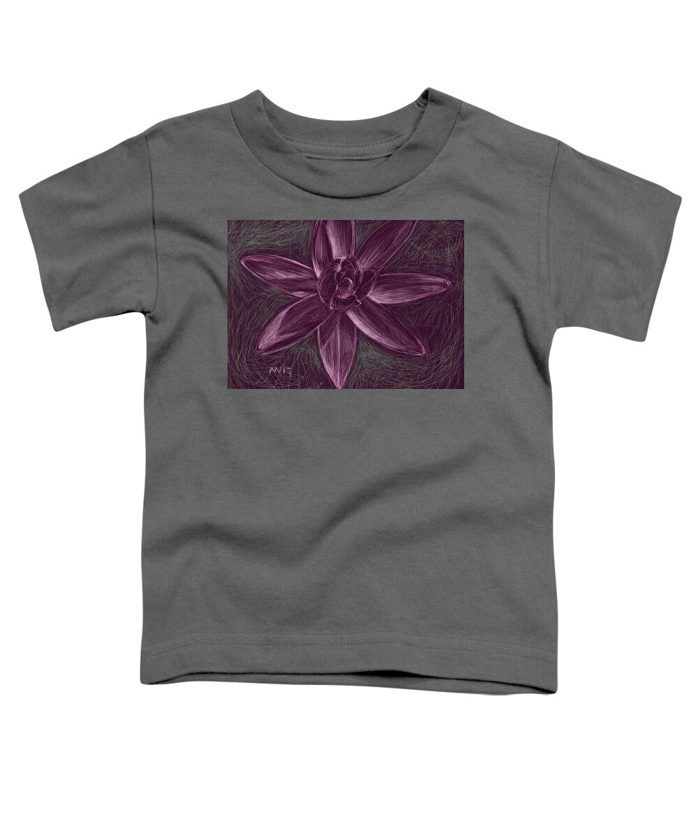 Water Lily Toddler T-Shirt featuring the digital art Water Lily by AnneMarie Welsh