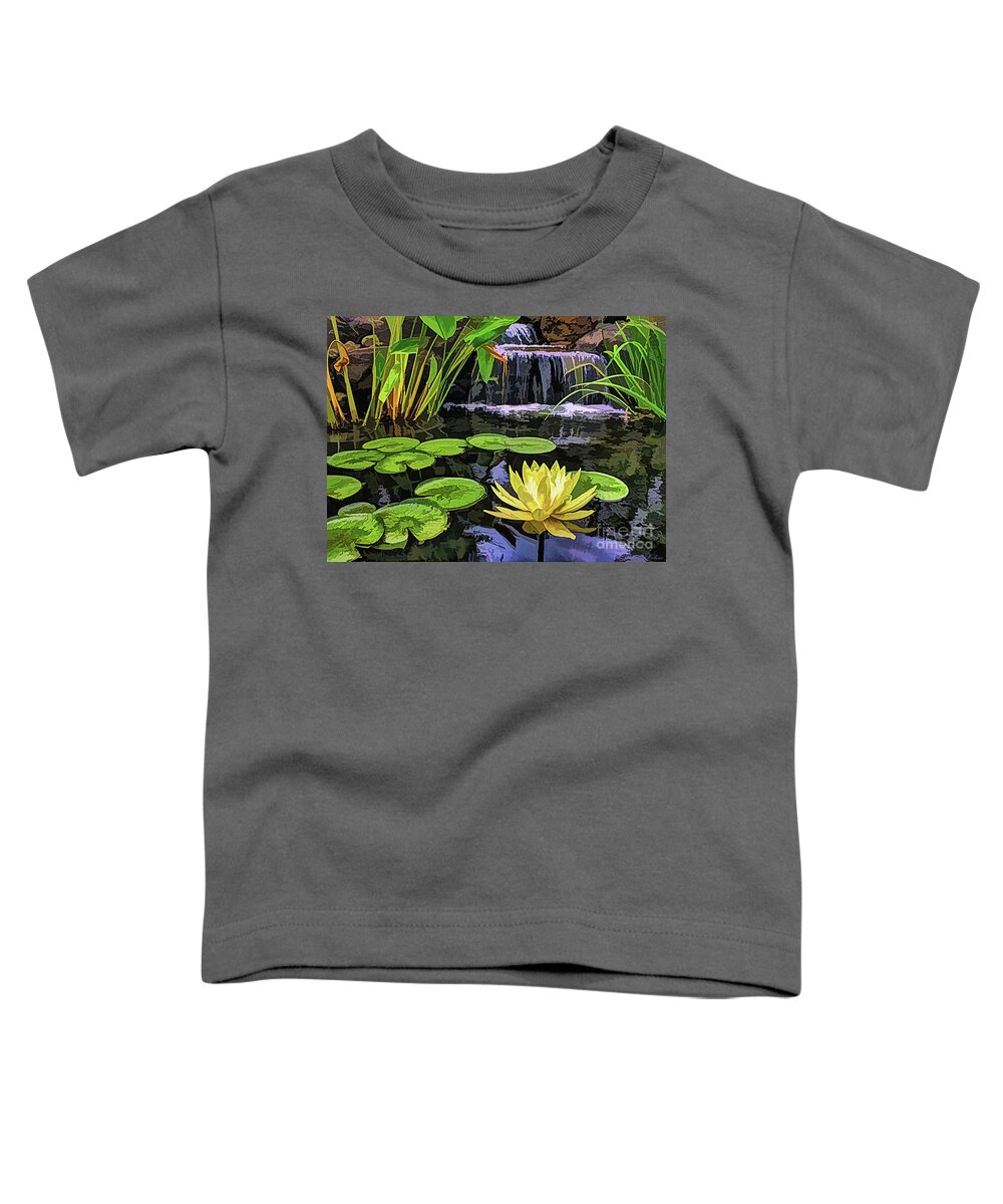 Water Lily Toddler T-Shirt featuring the digital art Water Lily by Walter Colvin