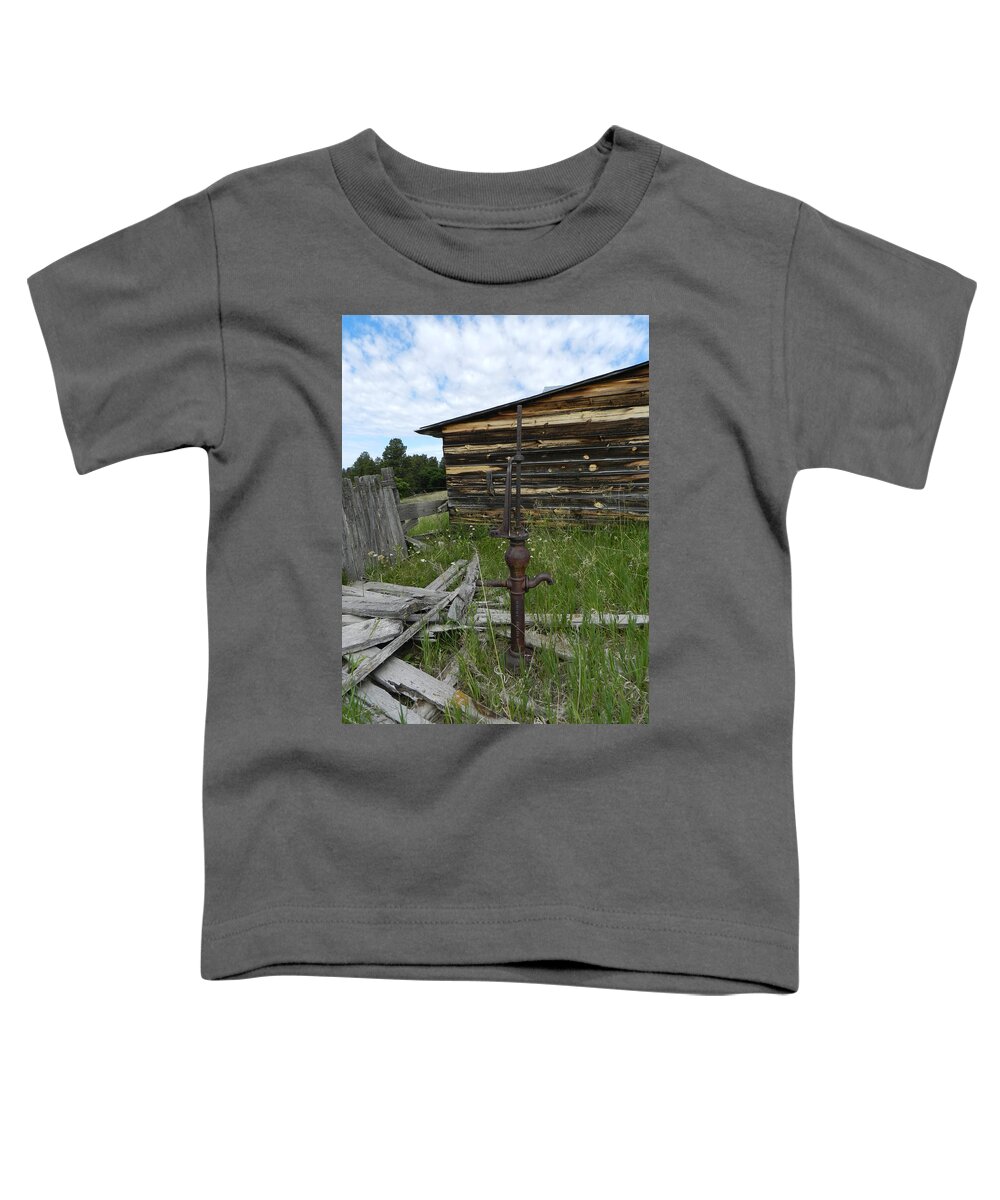 Water Pump Toddler T-Shirt featuring the photograph Water Pump Homestead by Cathy Anderson