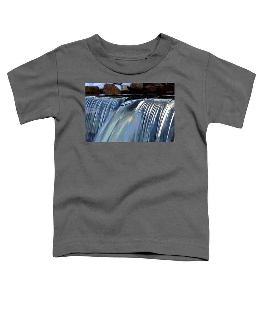 Winter Toddler T-Shirt featuring the photograph Waterfall Serenity by Dianne Cowen Cape Cod Photography