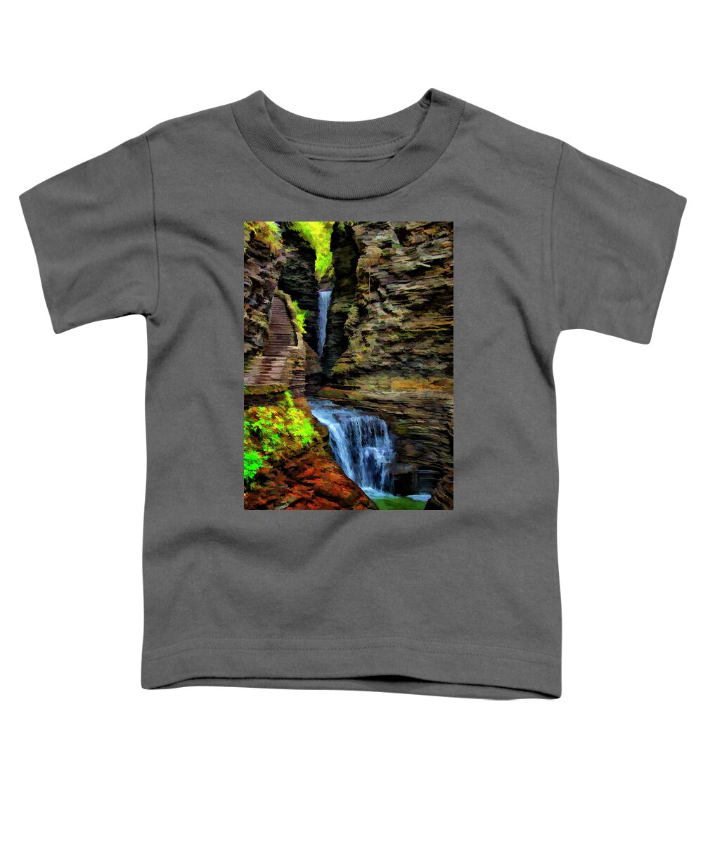Watkins Glen Toddler T-Shirt featuring the photograph Watkins Glen Trail by Monroe Payne