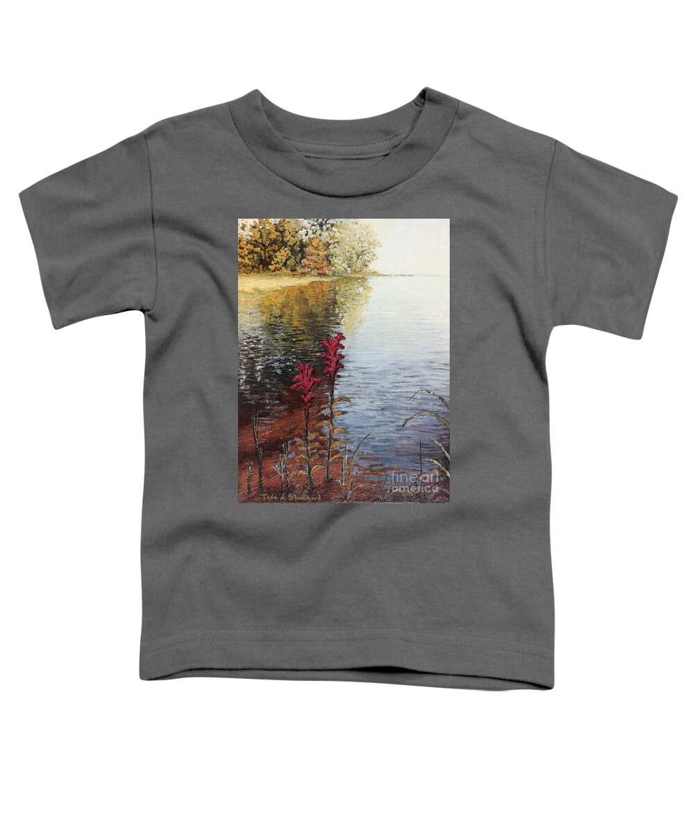 Landscape Toddler T-Shirt featuring the painting Watts Bar Lake Rockwood TN by Todd Blanchard