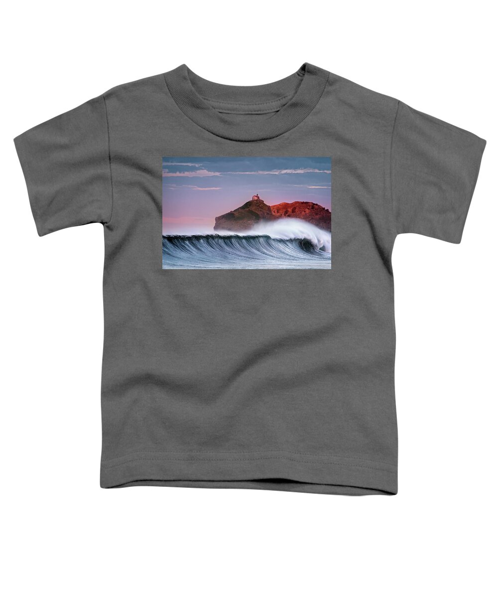Wave Toddler T-Shirt featuring the photograph Wave in Bakio by Mikel Martinez de Osaba