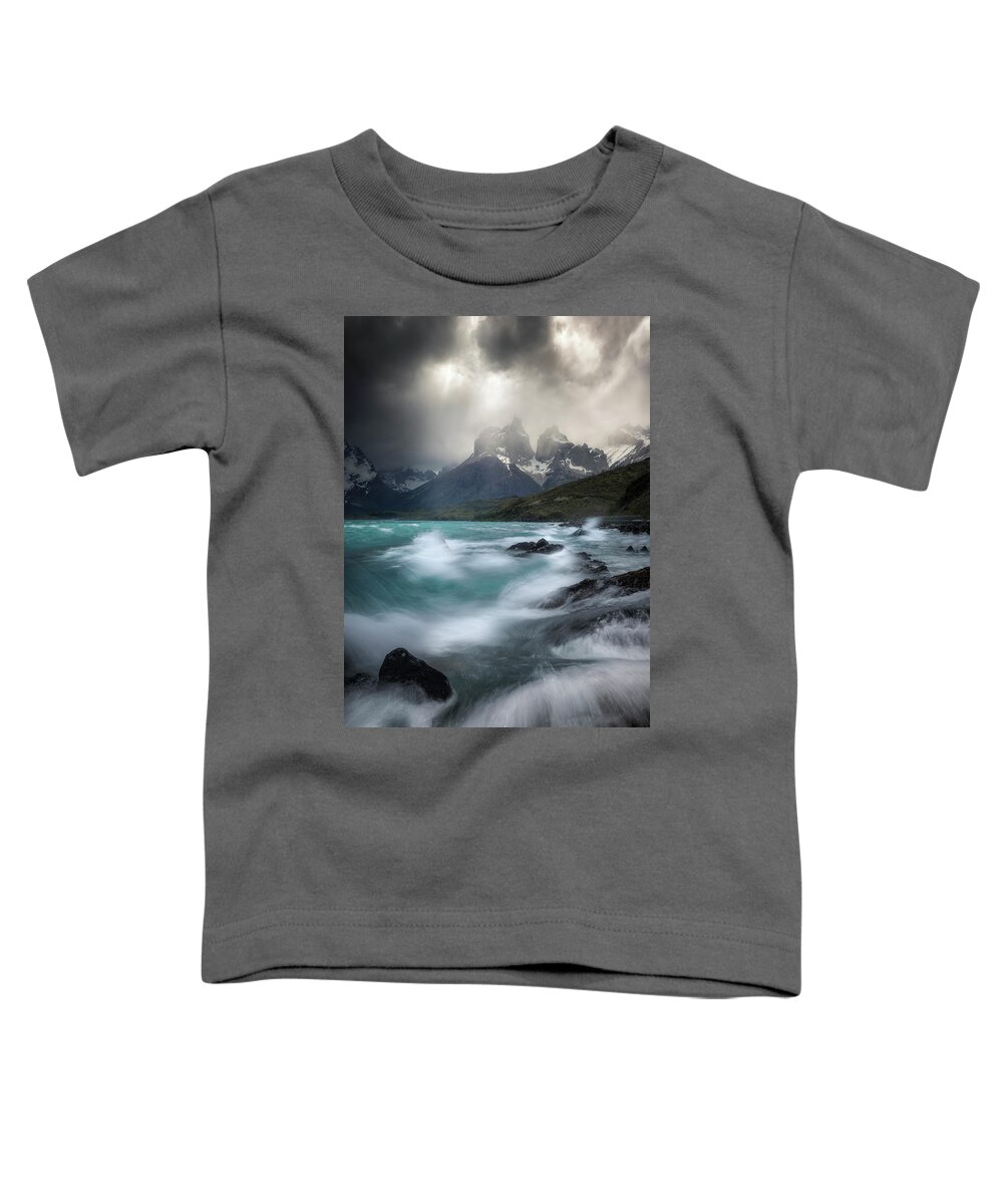 Paine Massif Toddler T-Shirt featuring the photograph Waves on Waves by Nicki Frates