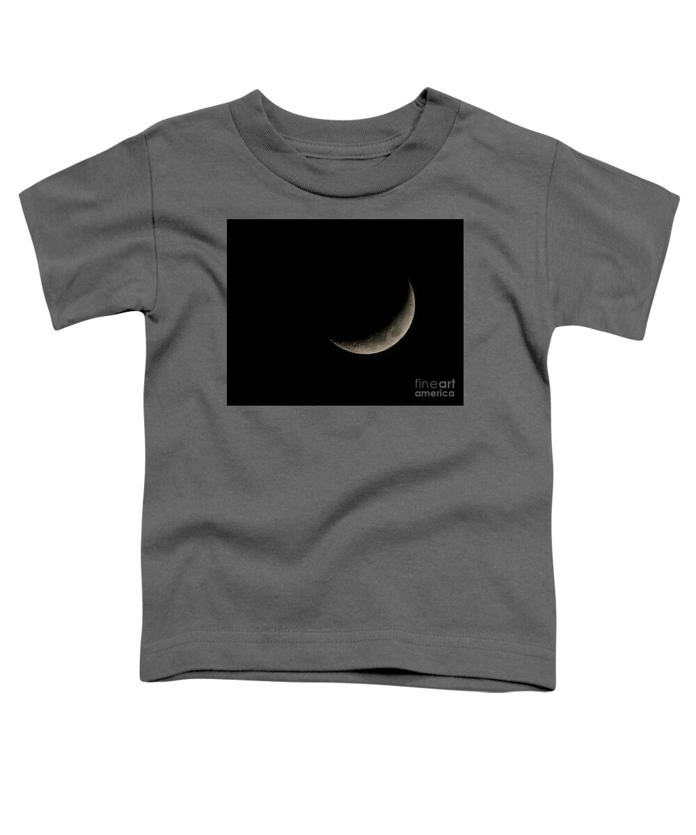 Waxing Crescent Toddler T-Shirt featuring the photograph Waxing Crescent 2 by David Bearden