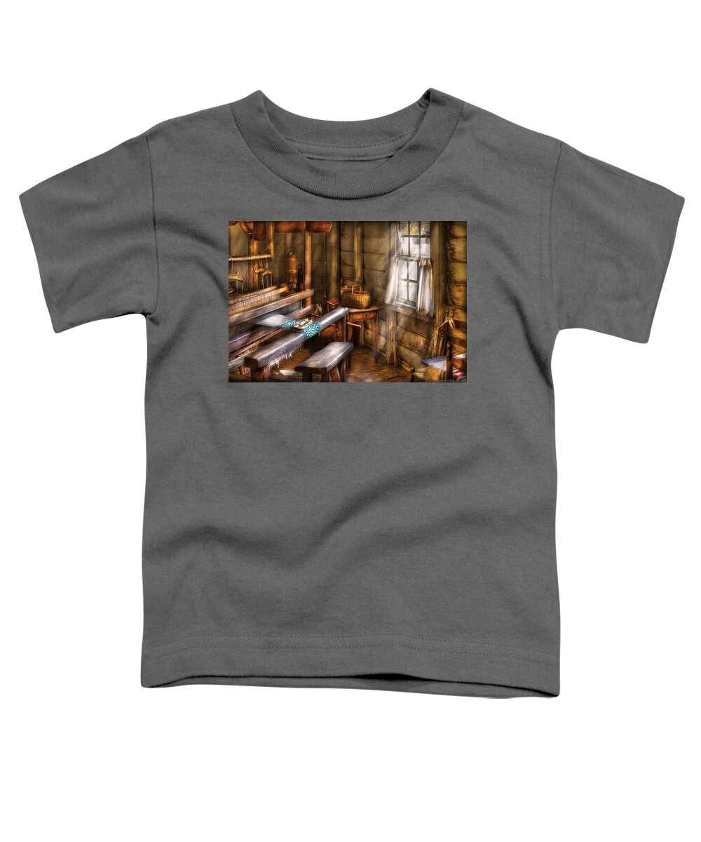 Savad Toddler T-Shirt featuring the photograph Weaver - The Weavers Room by Mike Savad