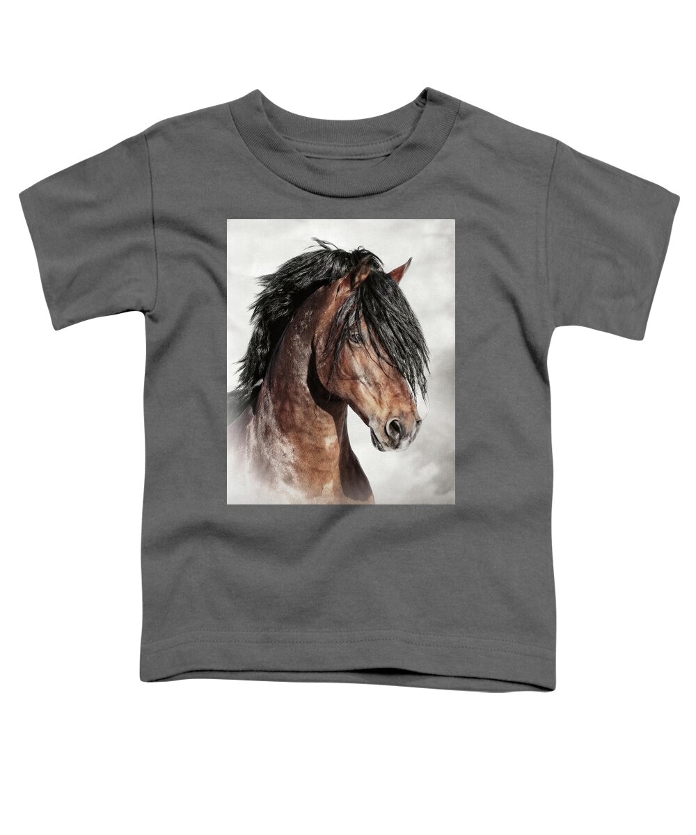 Welsh Cob Portrait Toddler T-Shirt featuring the photograph Welsh Cob Portrait by Wes and Dotty Weber