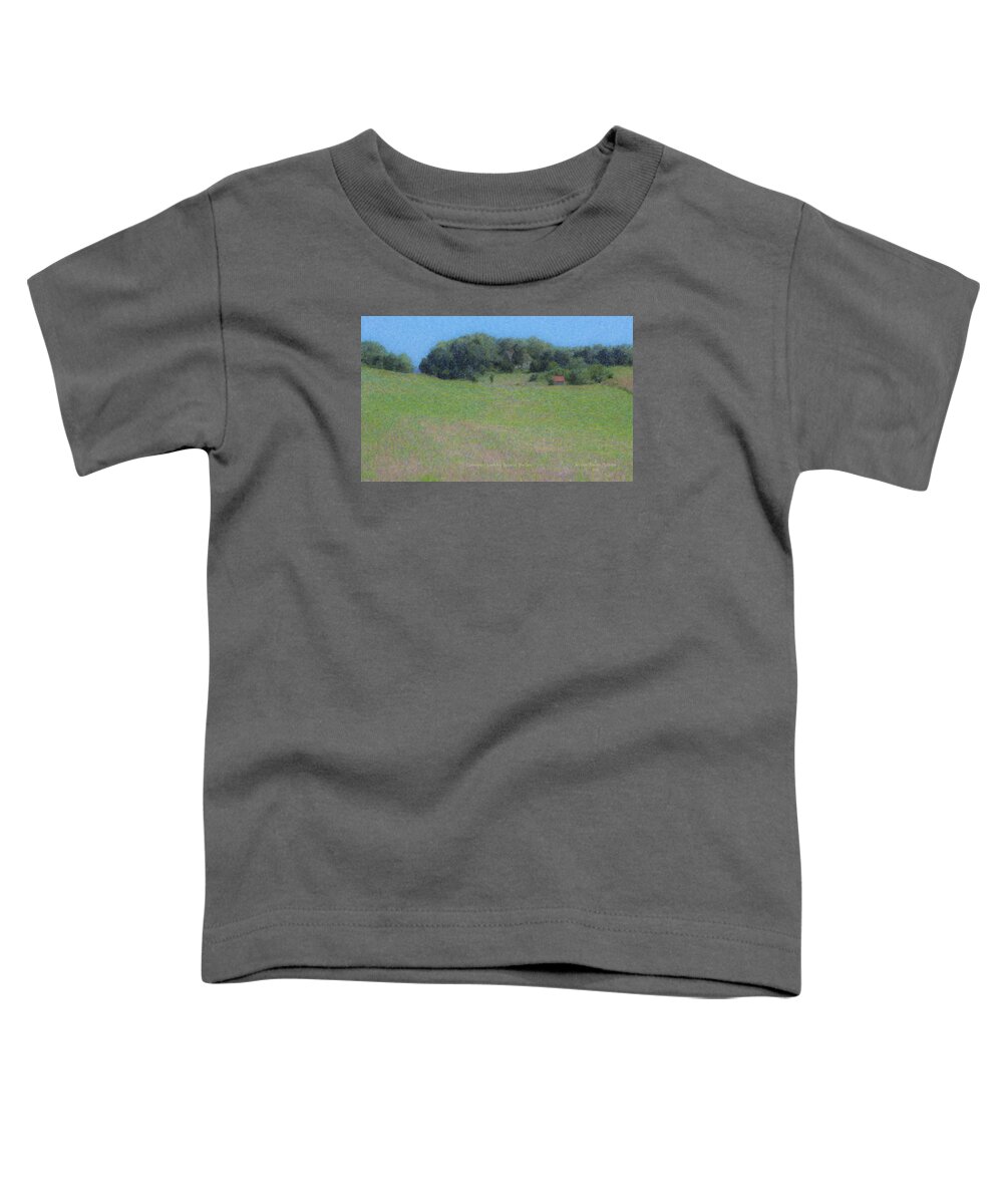 Westport Toddler T-Shirt featuring the painting Westport Meadow by Bill McEntee