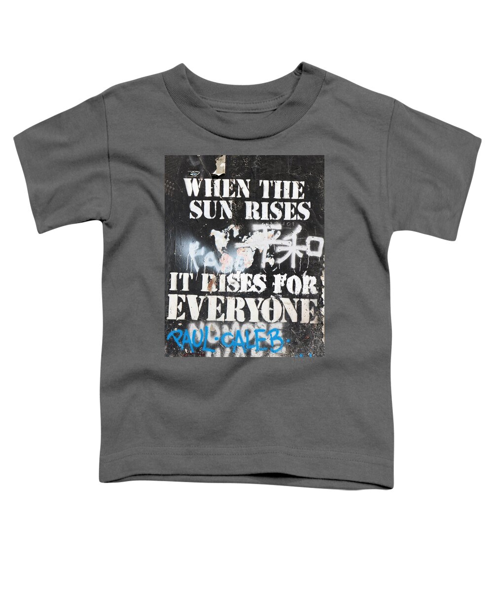 Sun Toddler T-Shirt featuring the photograph When The Sun Rises by Munir Alawi