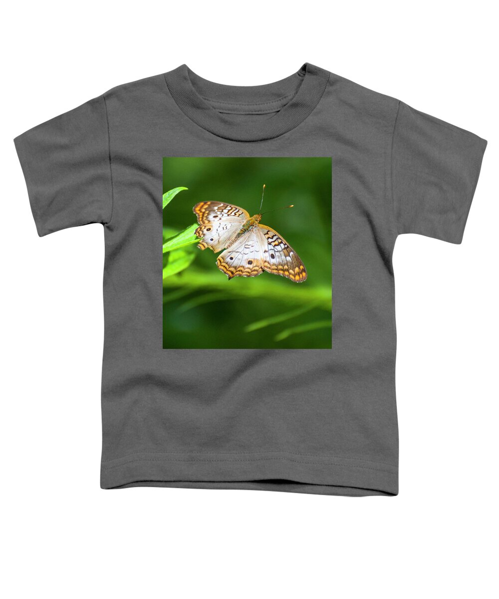 Animal Toddler T-Shirt featuring the photograph White Peacock Butterfly 5252 by Ginger Stein
