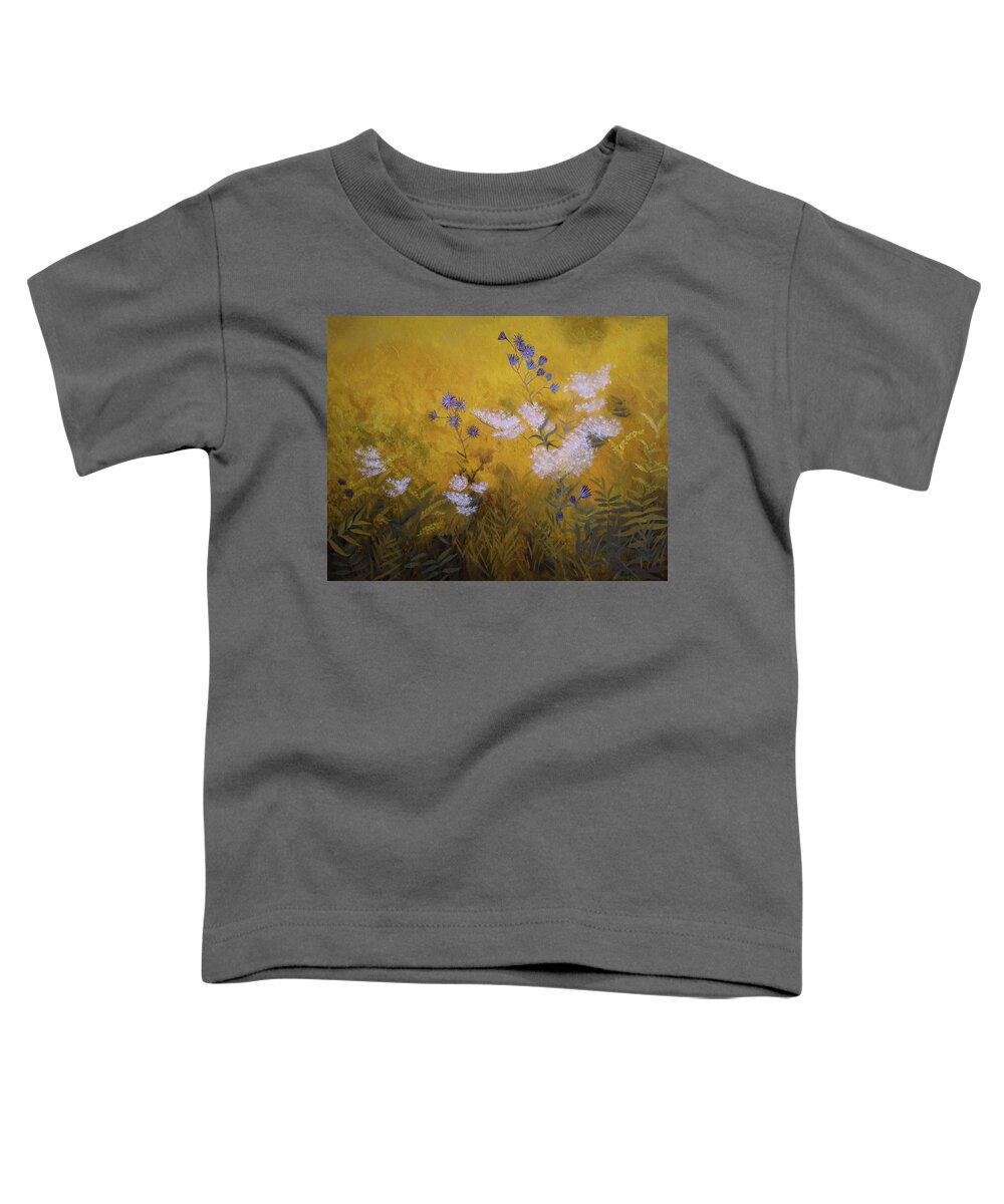 Flowers Toddler T-Shirt featuring the painting Wild are the Flowers by Charles Owens
