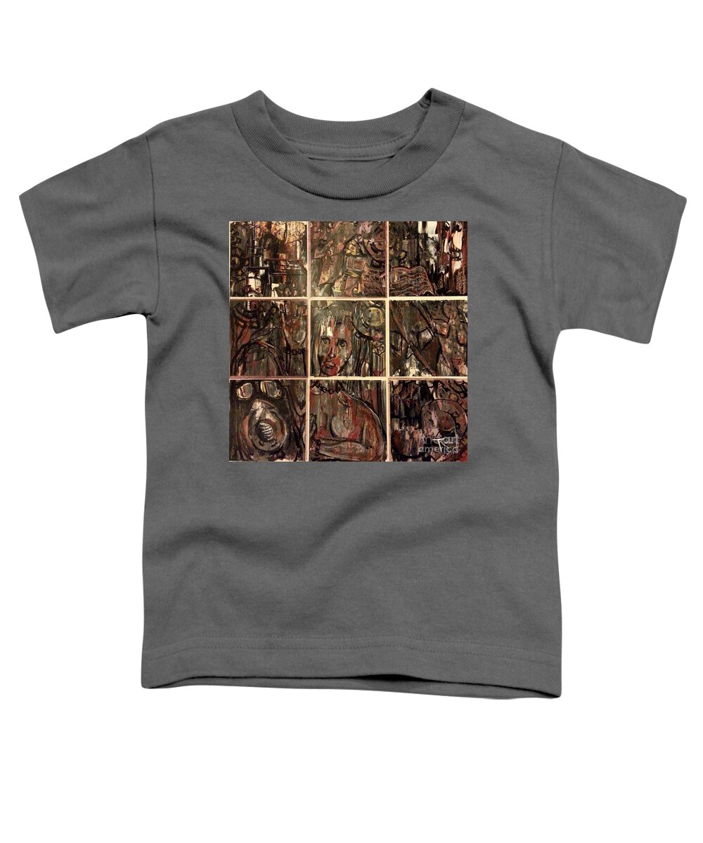 Revolution Toddler T-Shirt featuring the painting Window of Revolution by Reed Novotny