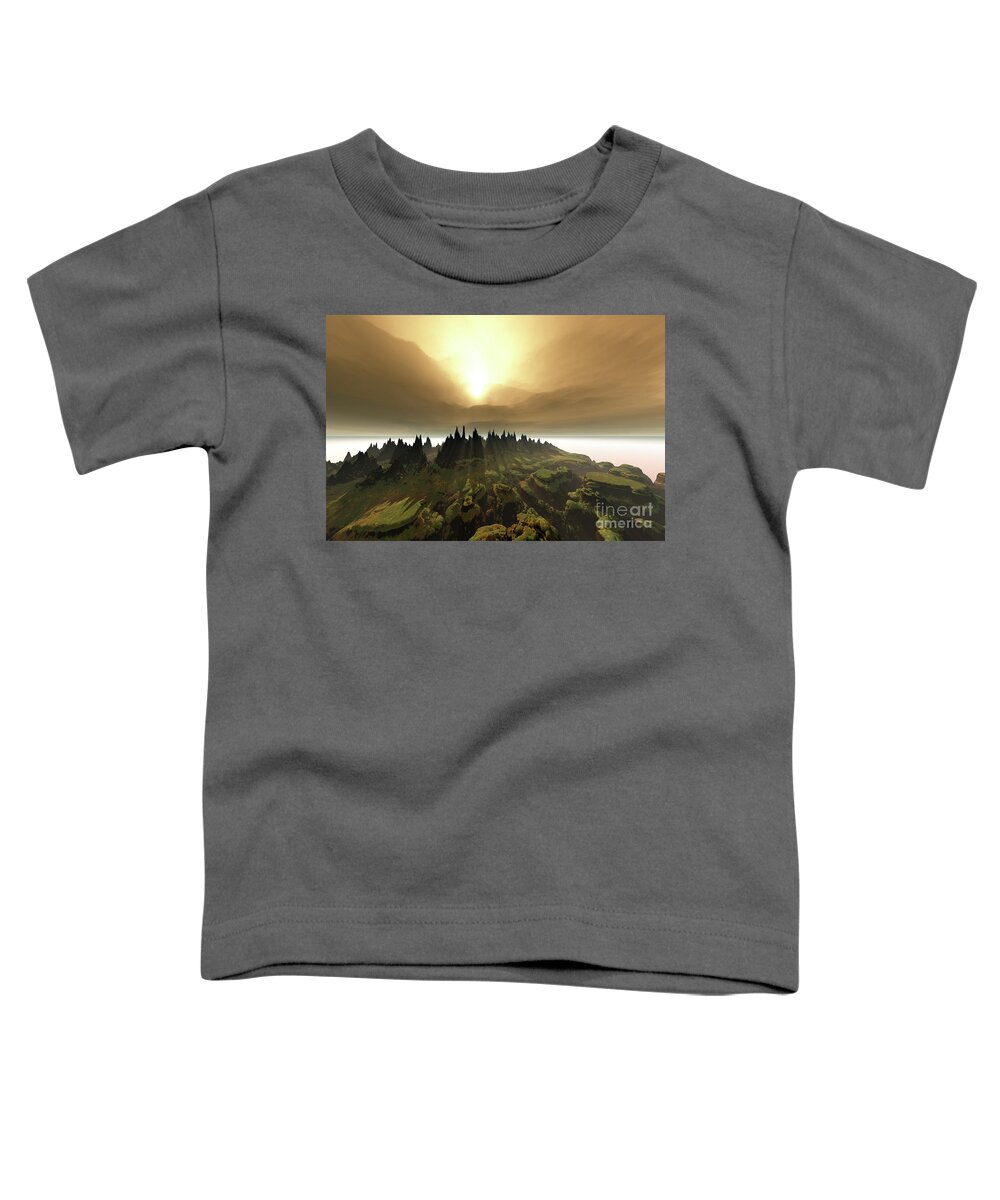 River Toddler T-Shirt featuring the painting Windrift by Corey Ford