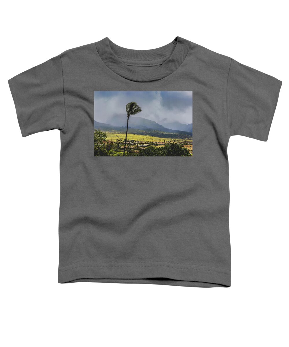 Aloha Toddler T-Shirt featuring the photograph Windy day in Maui by Andy Konieczny