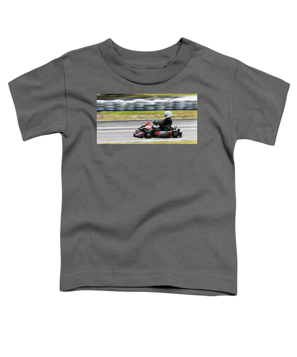Wingham Go Karts Australia Toddler T-Shirt featuring the photograph Wingham Go Karts 03 by Kevin Chippindall