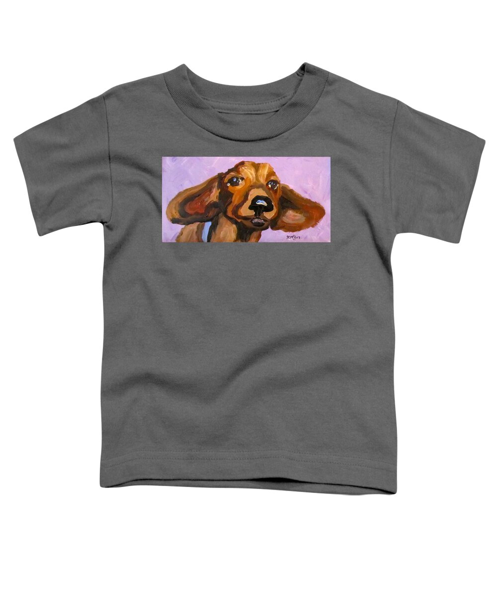 Dog Toddler T-Shirt featuring the painting Wings by Barbara O'Toole