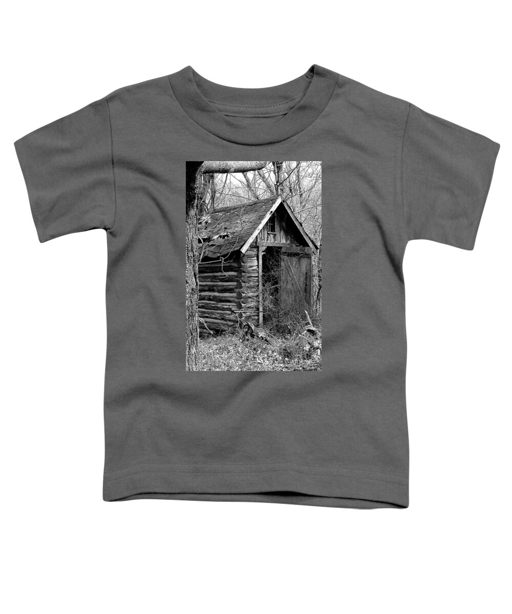 Ansel Adams Toddler T-Shirt featuring the photograph WinslowLogOuthouse-11x17 by Curtis J Neeley Jr
